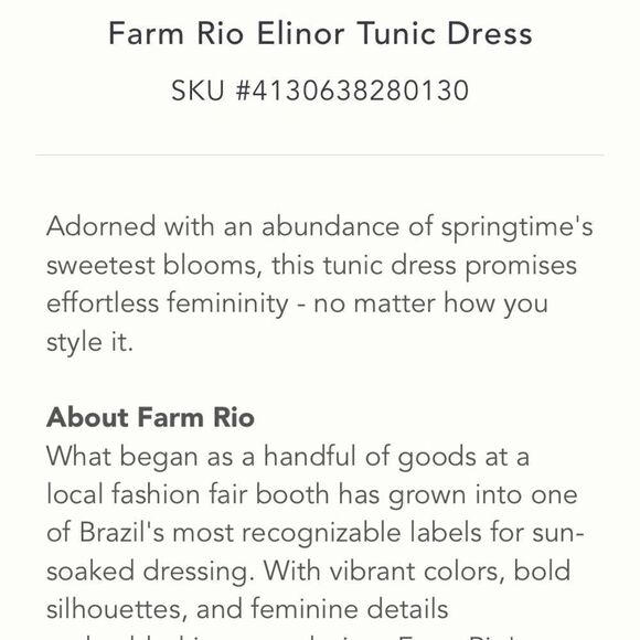 Farm Rio dress NWT - Picture 7 of 8